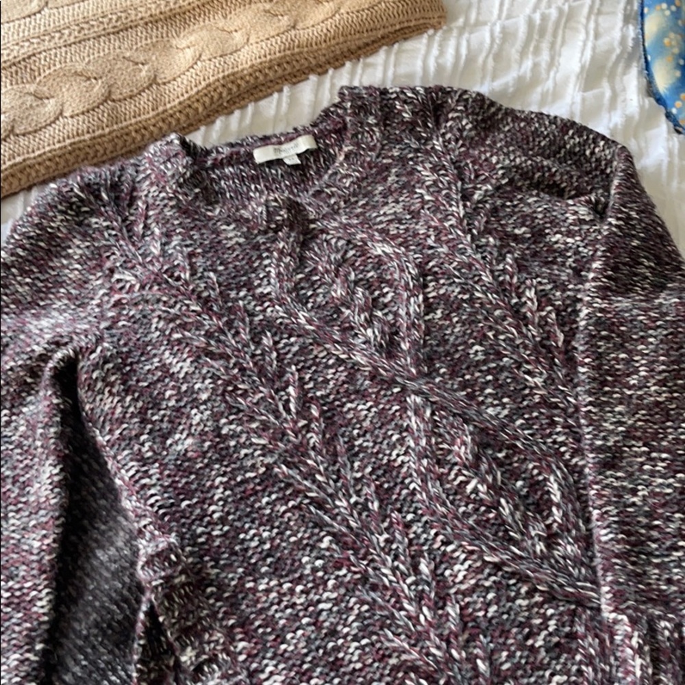 Madewell Cable Knit Split Side Sweater - image 4